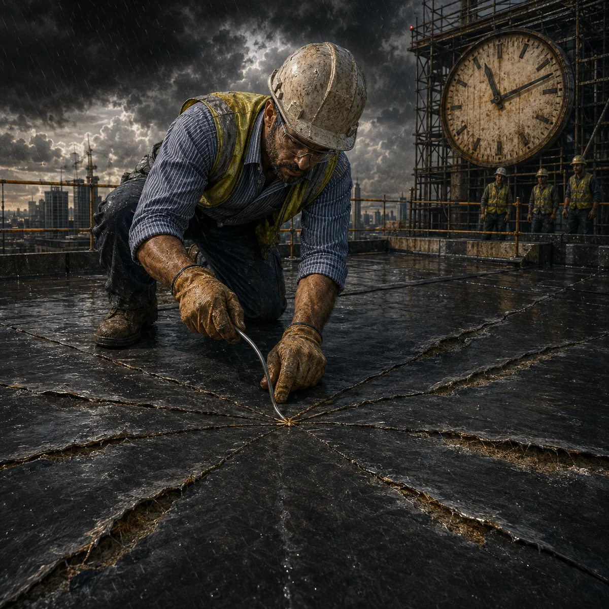 A stitch in time saves nine practical construction wisdom artwork