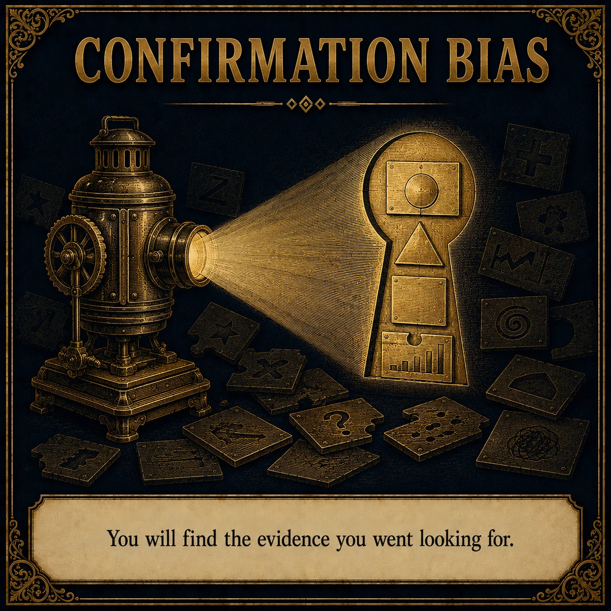 Confirmation Bias operating law artwork