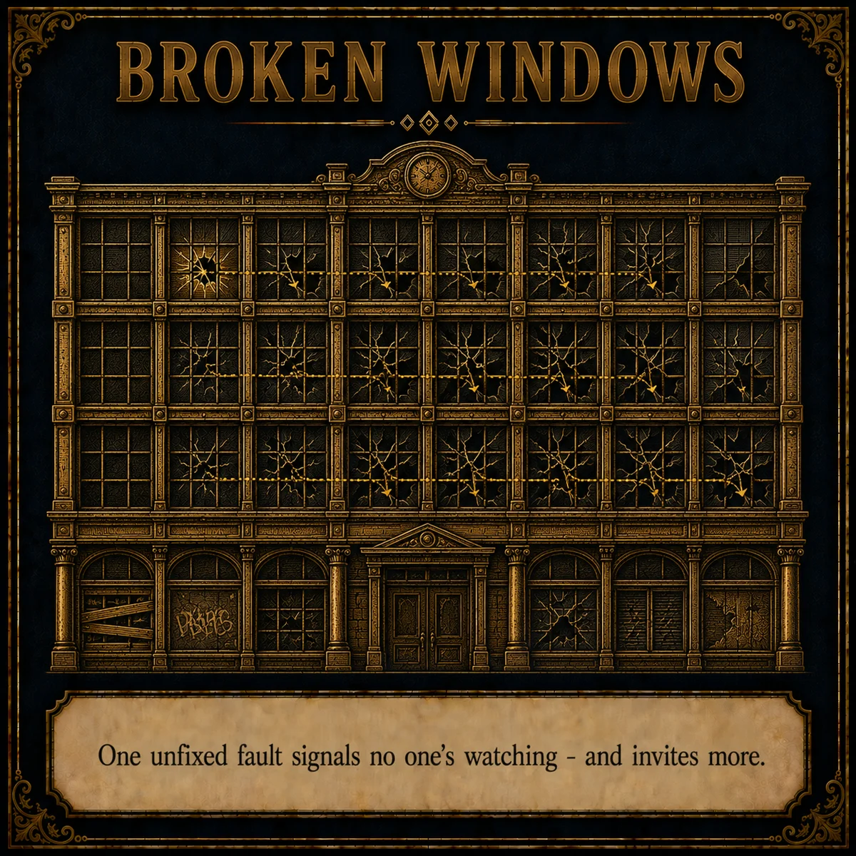 Broken Windows operating law artwork