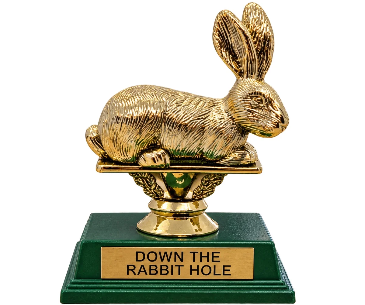 DOWN THE HOLE trophy marker