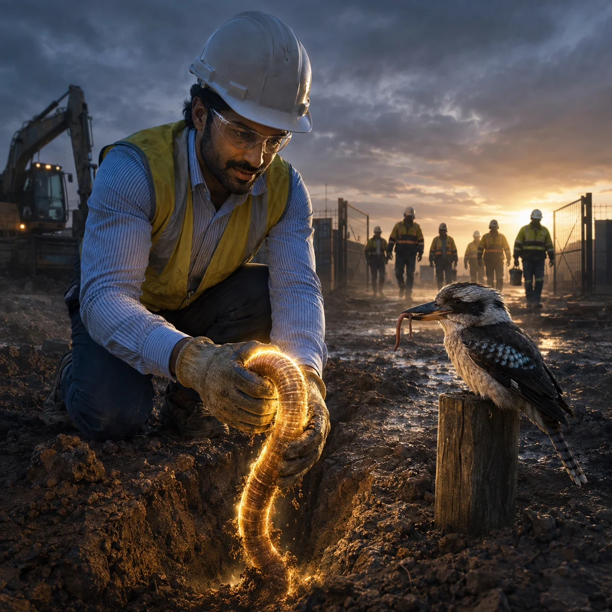 Early bird catches the worm practical construction wisdom artwork