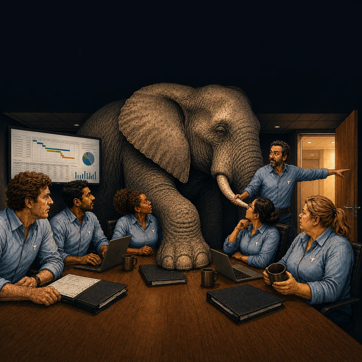 Elephant in the room practical construction wisdom artwork