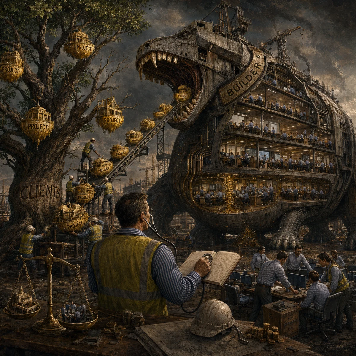 Feeding the beast practical construction wisdom artwork