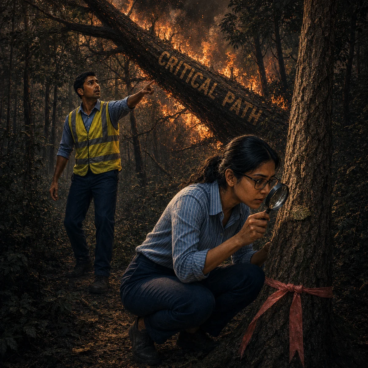 Forest through the trees practical construction wisdom artwork