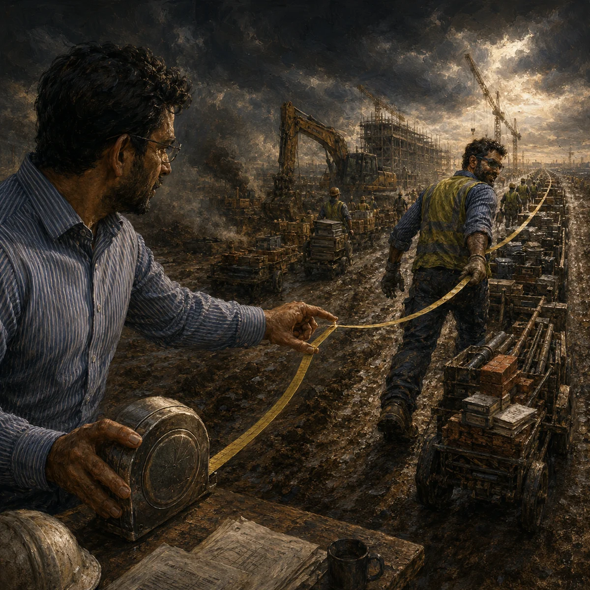 Give an inch and they will take a mile practical construction wisdom artwork