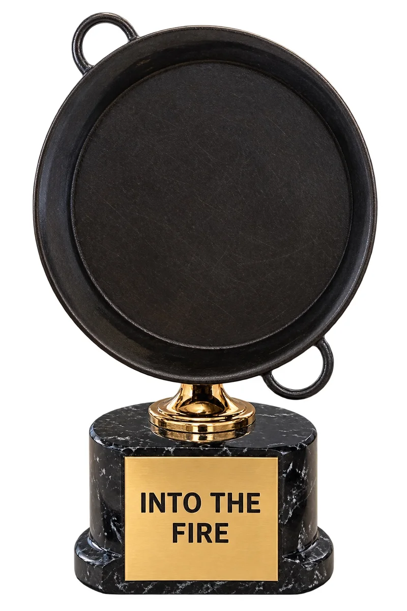 INTO THE FIRE trophy marker