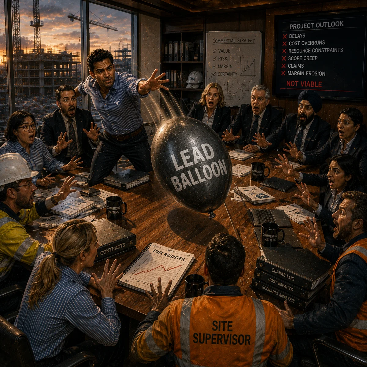 It's going to go down like a lead balloon practical construction wisdom artwork