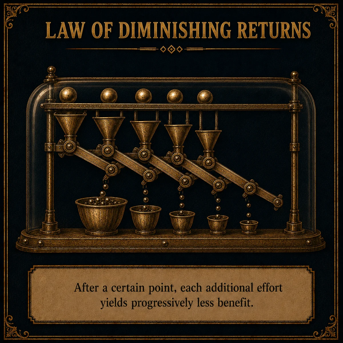 Law of Diminishing Returns operating law artwork