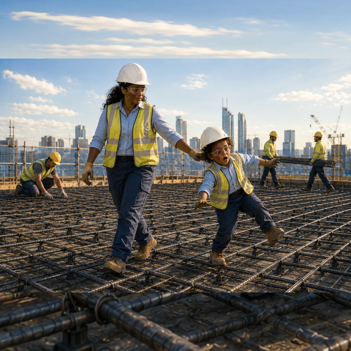 Learn to walk before you run practical construction wisdom artwork