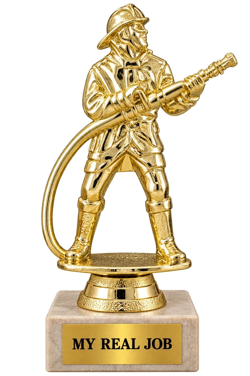 MY REAL JOB trophy marker