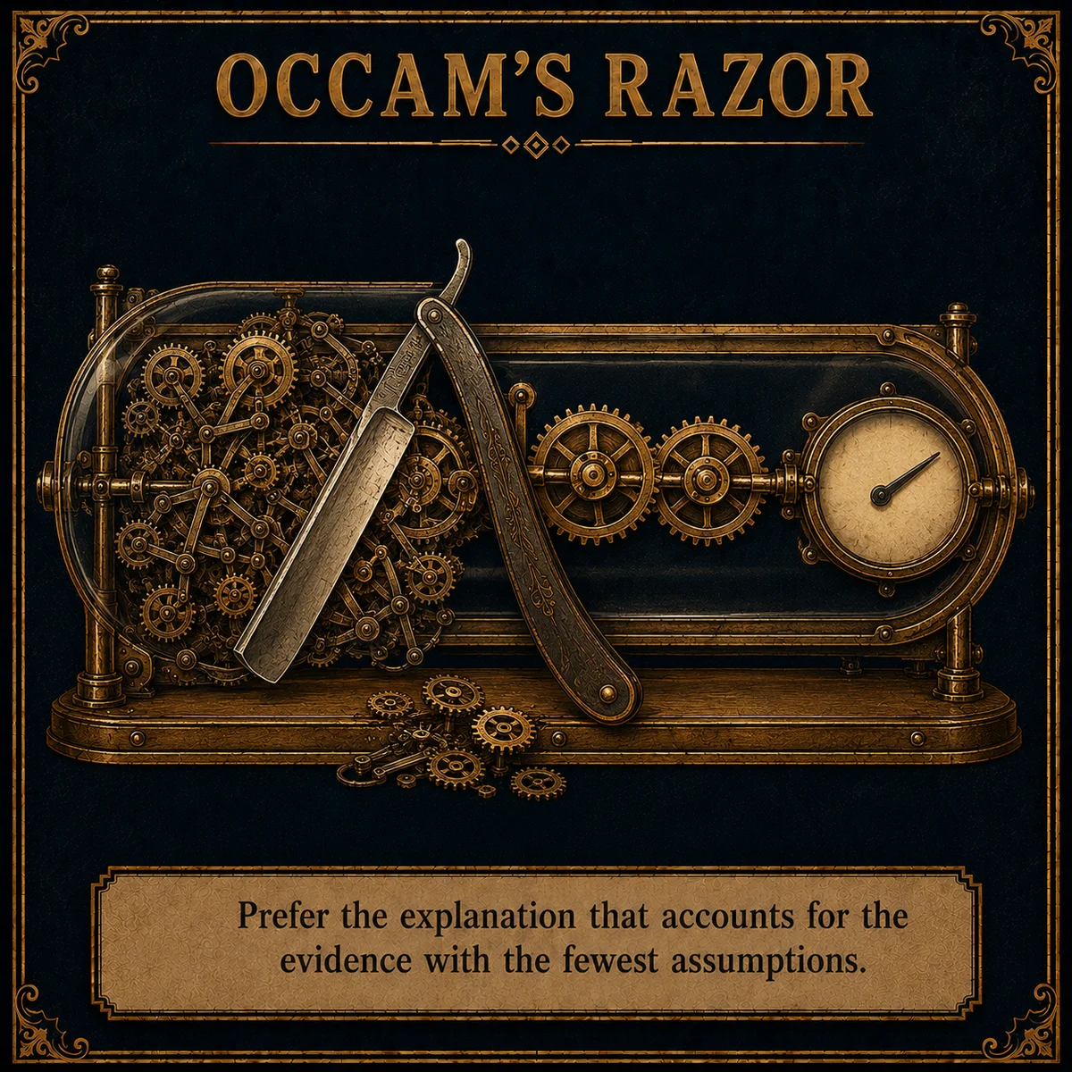 Occam's Razor operating law artwork