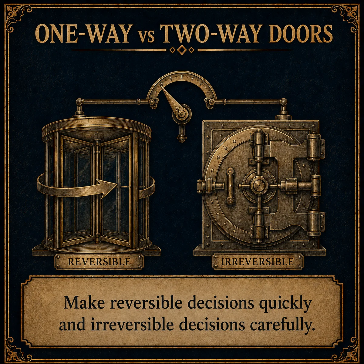 One-Way vs Two-Way Doors operating law artwork