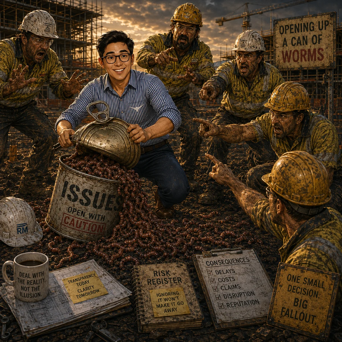 Opening up a can of worms practical construction wisdom artwork