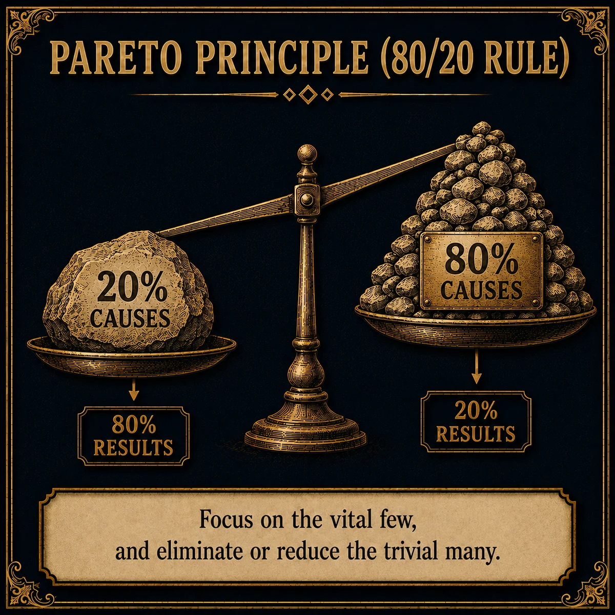 Pareto Principle operating law artwork