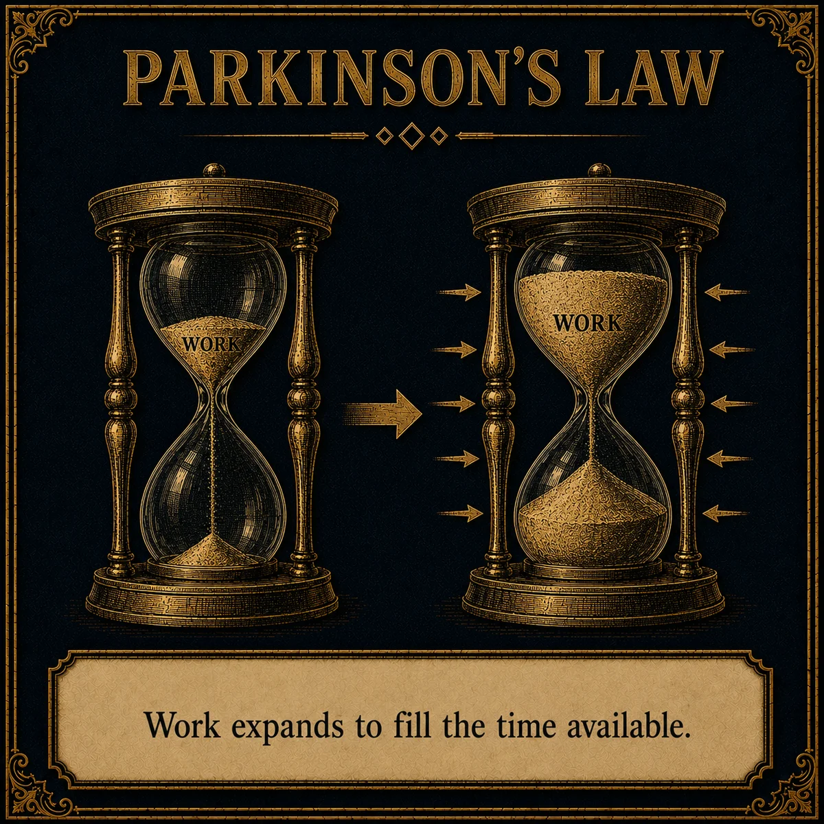 Parkinson's Law operating law artwork