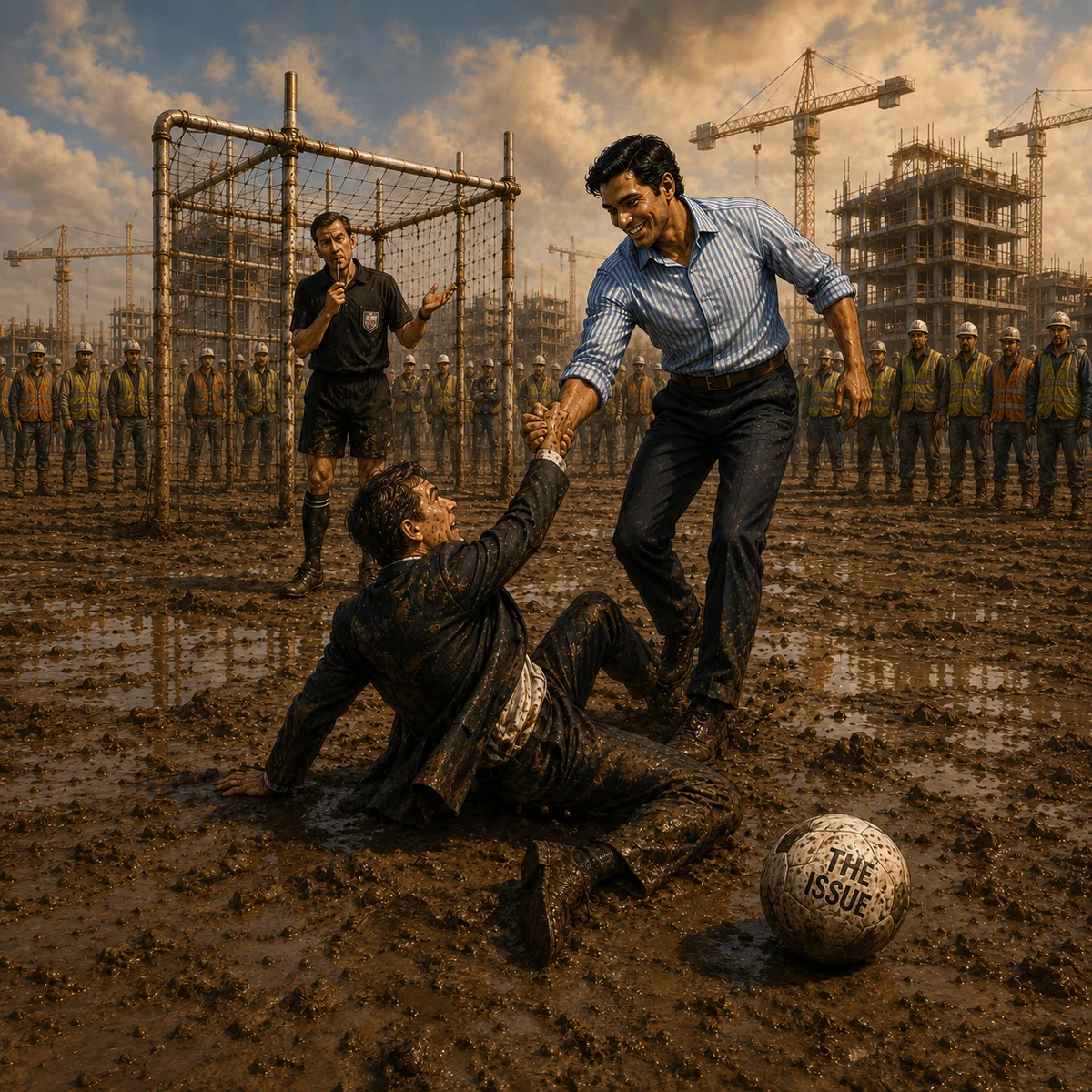 Play the man not the ball practical construction wisdom artwork