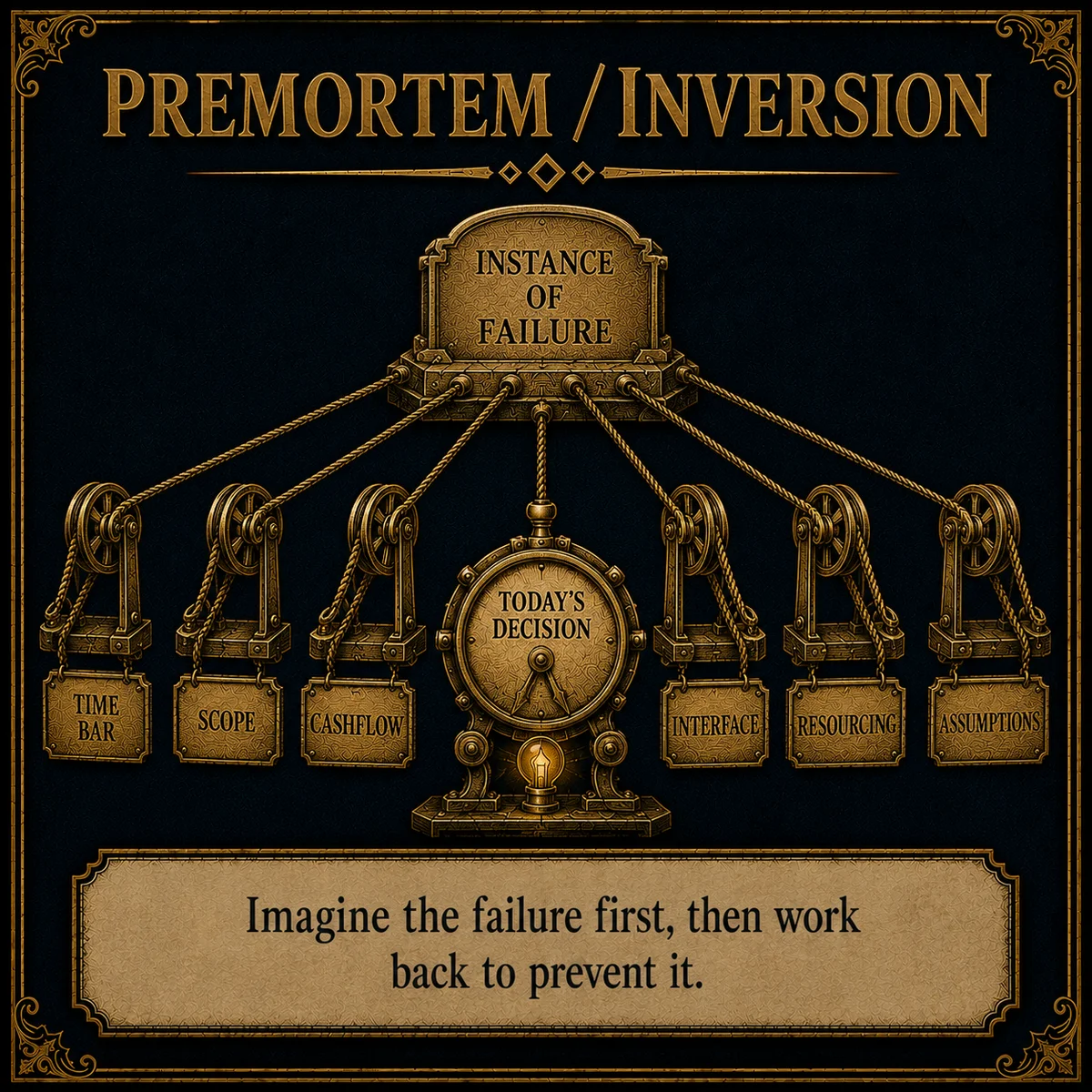 Premortem / Inversion operating law artwork