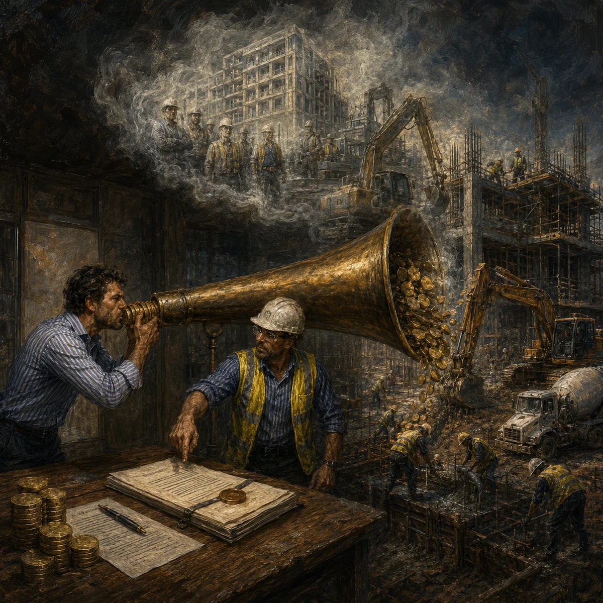Put your money where your mouth is practical construction wisdom artwork