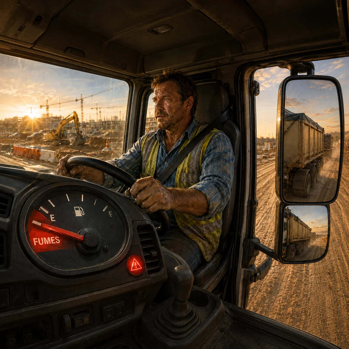 Running on fumes practical construction wisdom artwork
