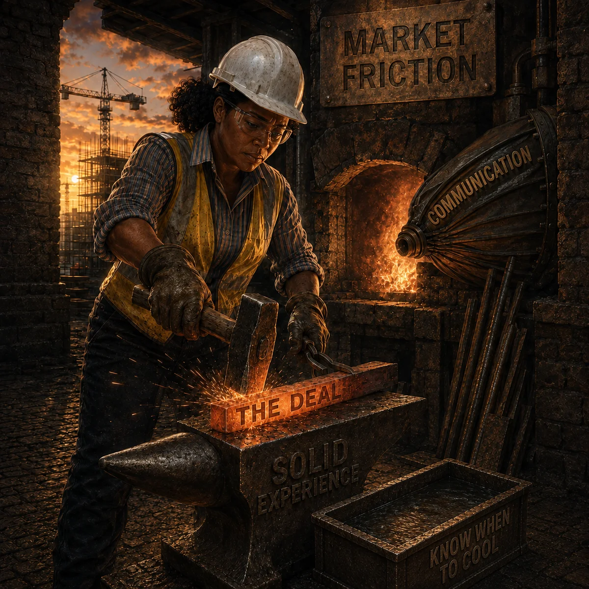 Strike while the iron is hot practical construction wisdom artwork