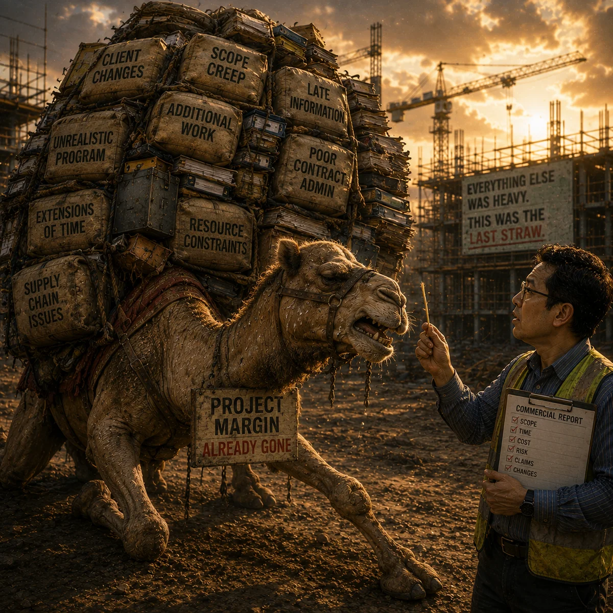 Straw that broke the camels back practical construction wisdom artwork