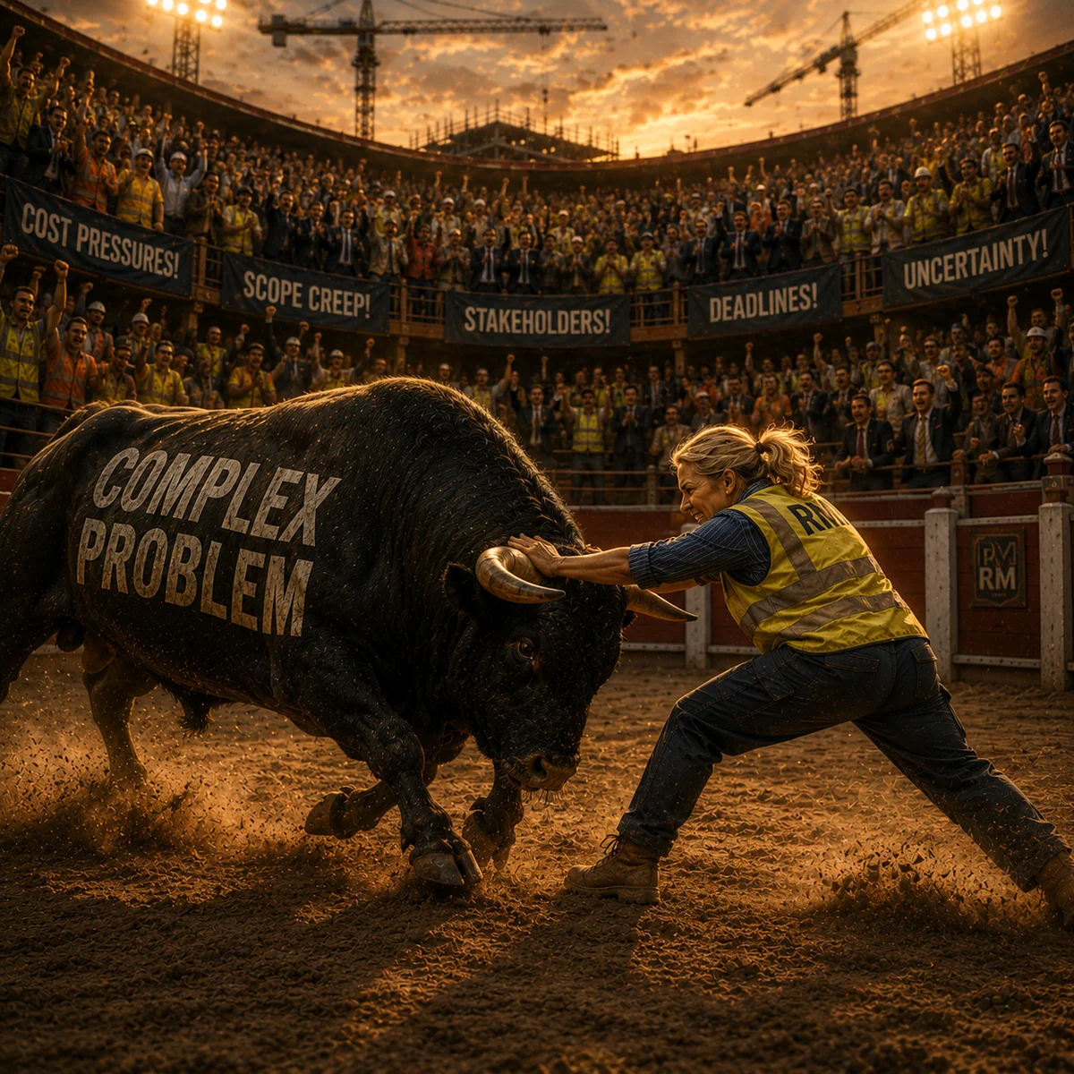 Take the bull by the horns practical construction wisdom artwork