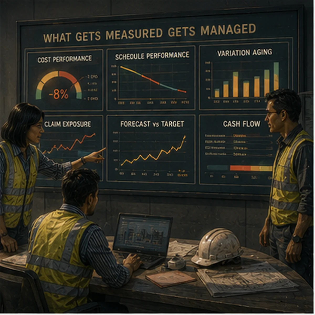What gets measured gets managed practical construction wisdom artwork