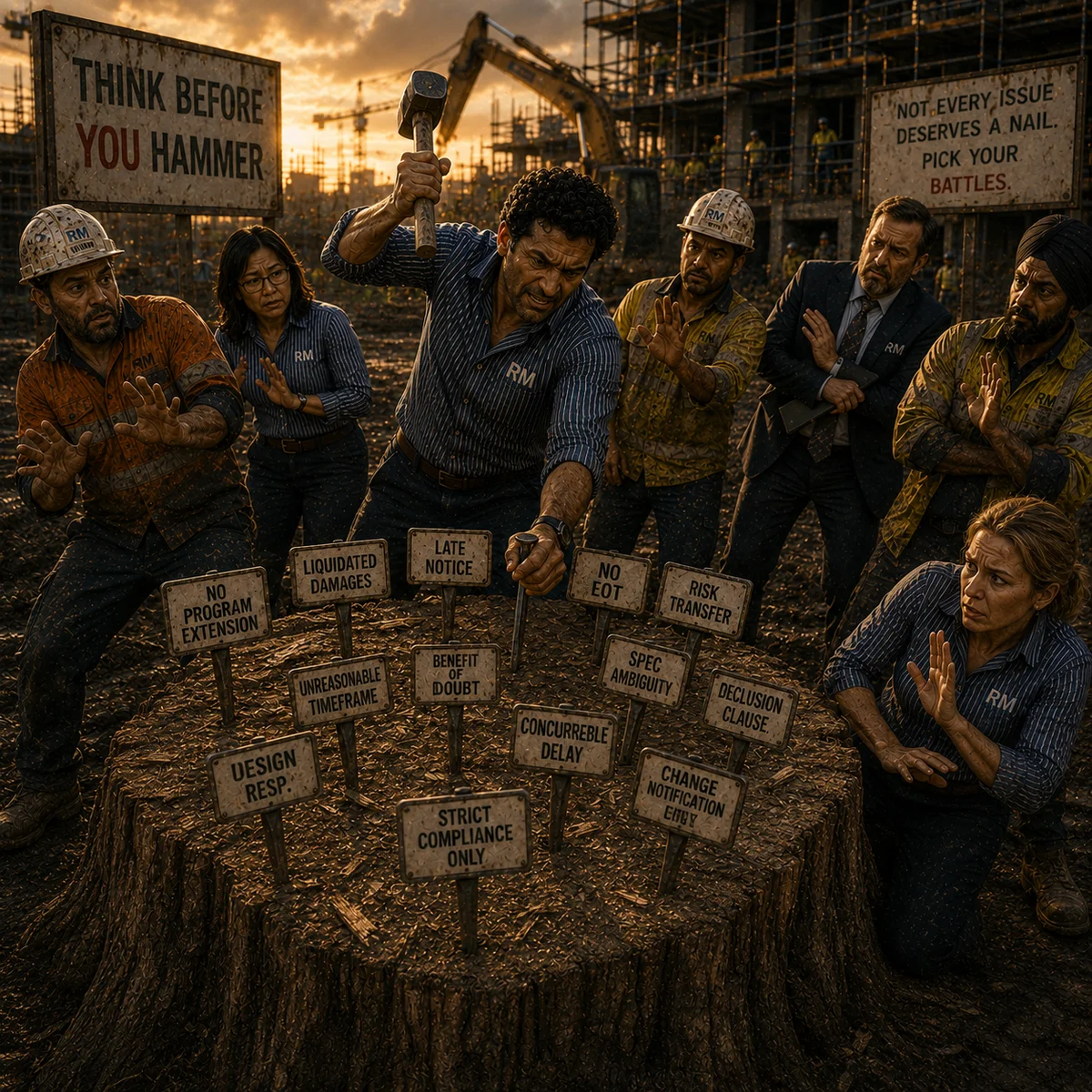 When all you have is a hammer all you see are nails practical construction wisdom artwork