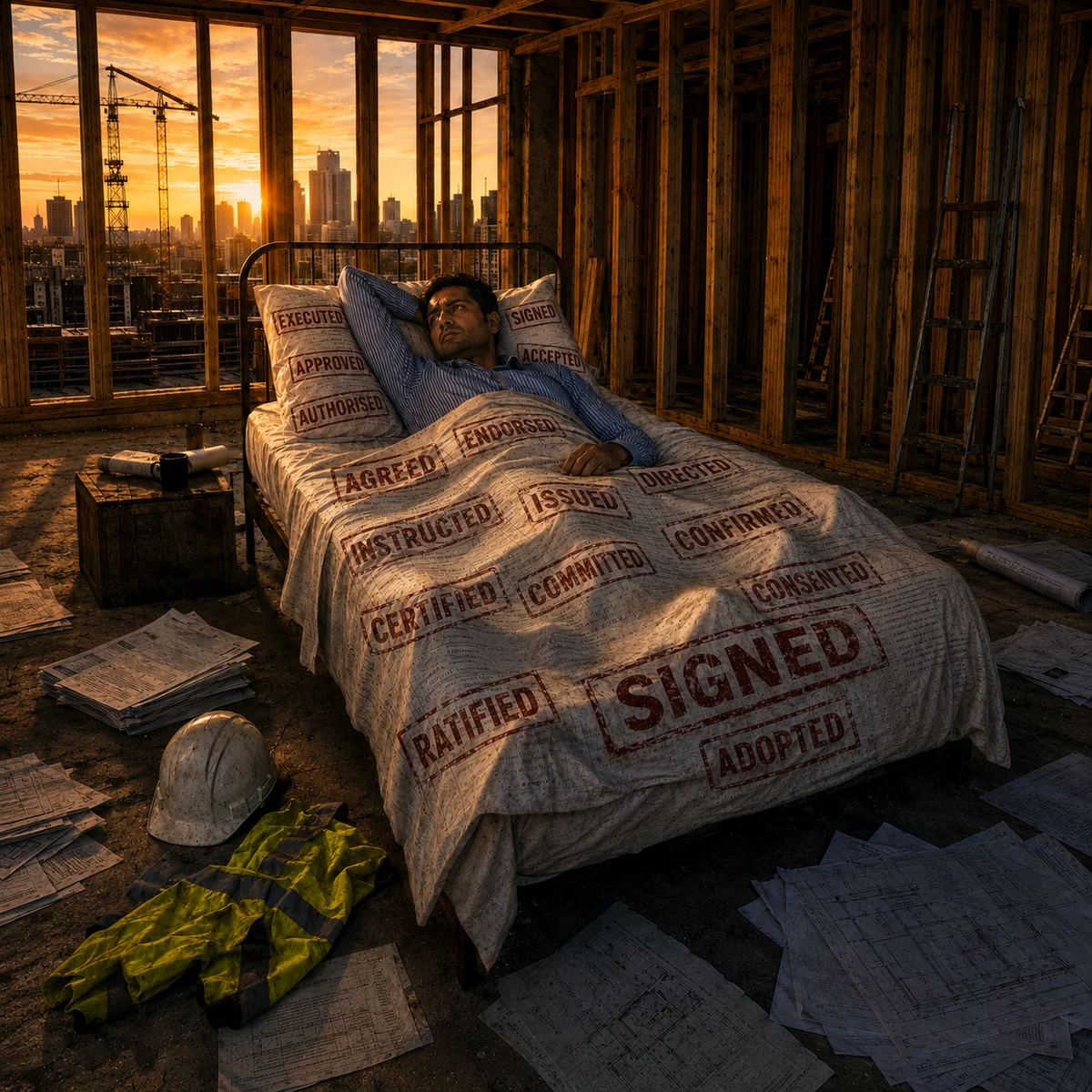 You made your bed now lie in it practical construction wisdom artwork
