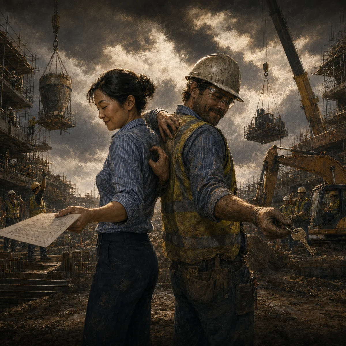 You scratch my back ill scratch yours practical construction wisdom artwork