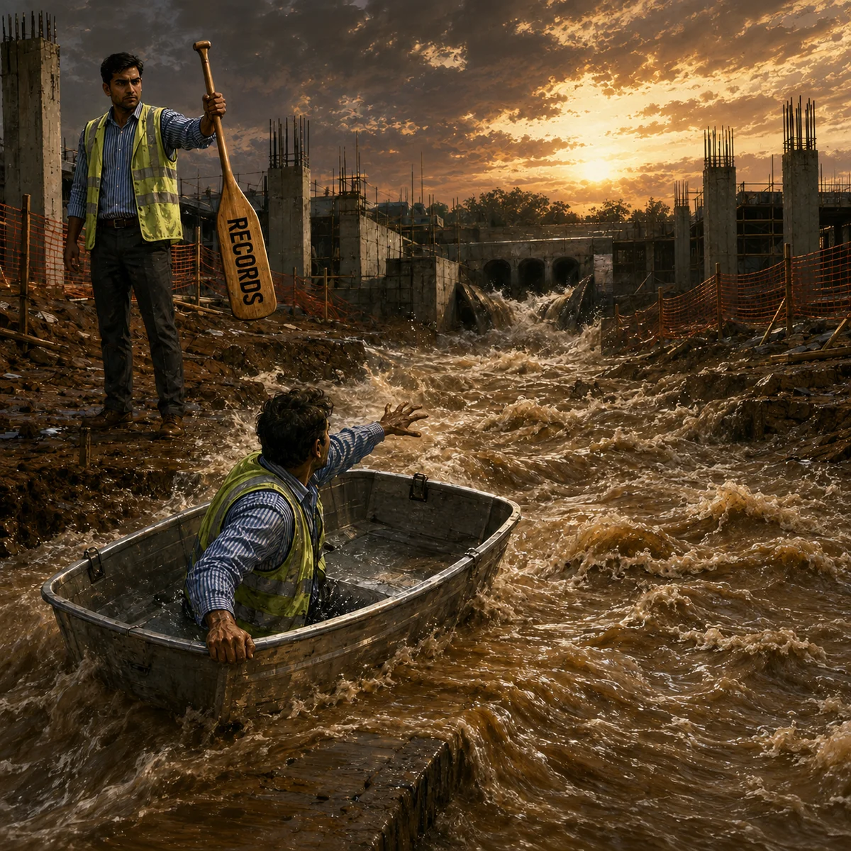 Up the creek without a paddle practical construction wisdom artwork